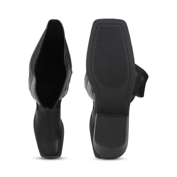 NEW⭐️ASOS Tall faux vegan leather Over the knee Square toe boots - Picture 6 of 9